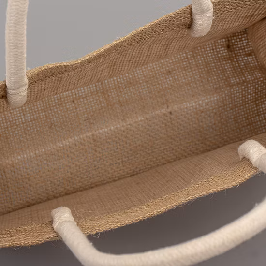 Robuste Jute-Einkaufstasche mit großem Fassungsvermögen zum Einkaufen, wasserdichte Jute-Einkaufstasche mit Griff, umweltfreundliche Sackleinen-Einkaufstasche für den Strand